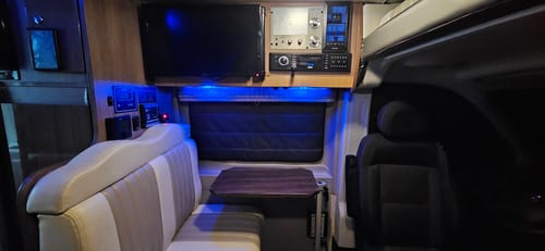 Customer photo review of Pre-19 Travato 59G: Dinette/Bed Window Shade