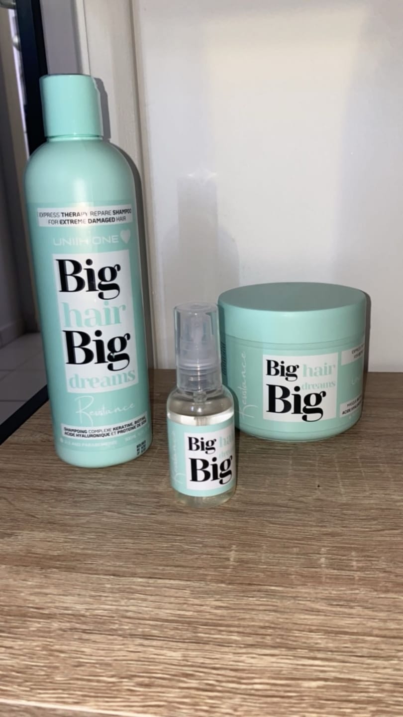 Customer photo review of Gamme Résistance - Kit Complet - Shampooing, masque et sérum