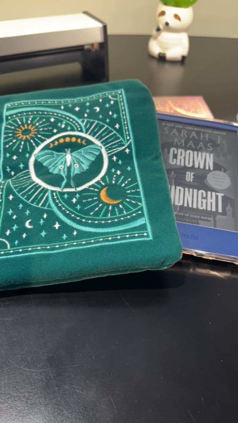 Customer photo review of Luna Moth Kindle & E-Reader Sleeve