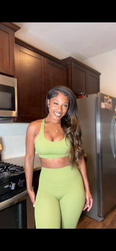 Customer photo review of Suddenly Sports Bra Honeydew