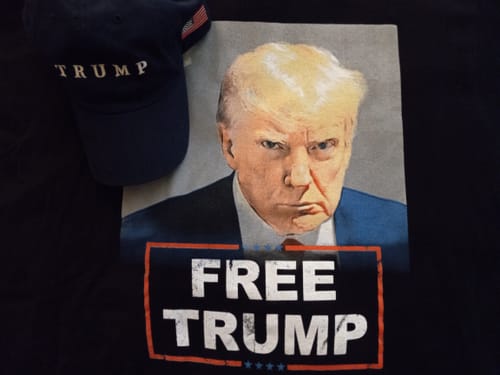 Customer photo review of Trump Mugshot T-Shirt