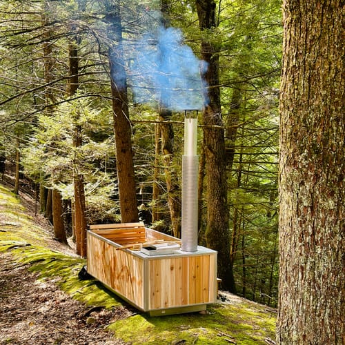 Customer photo review of Wood Burning Hot Tub