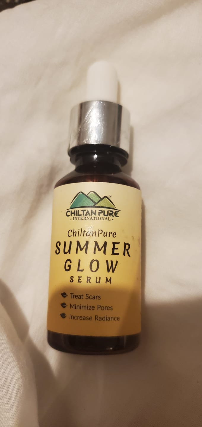 Customer photo review of Summer Glow Serum - Brightens Skin, Minimize Pores, Fades Hyperpigmentation & Even Skin Tone