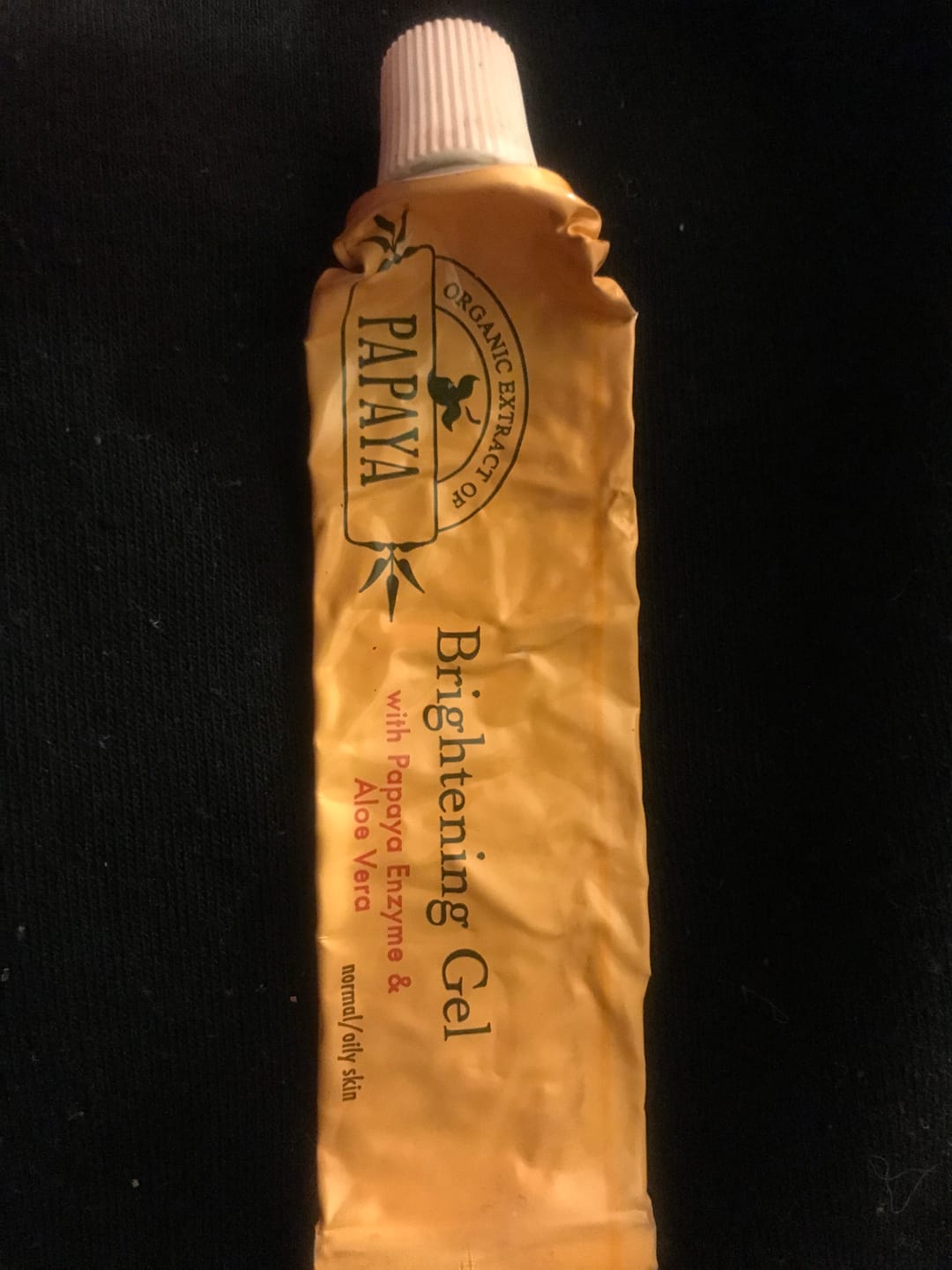 Customer photo review of Organic Extract of Papaya Brightening Gel Tube | 30g | 1Oz