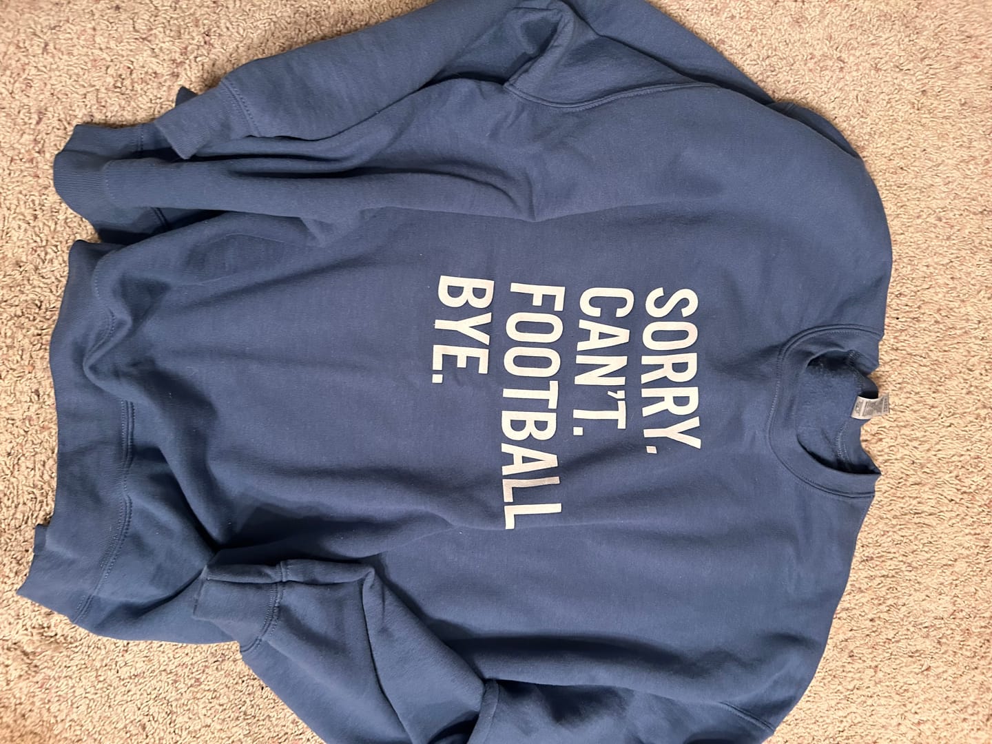 Customer photo review of Sorry Can't Football Bye