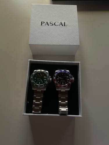 Customer photo review of Pascal Luxe Bezel Diamond Watch (Color Bezel)