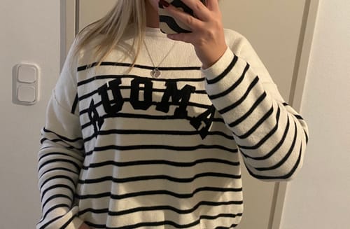Customer photo review of Amour Pullover - Creme/Schwarz