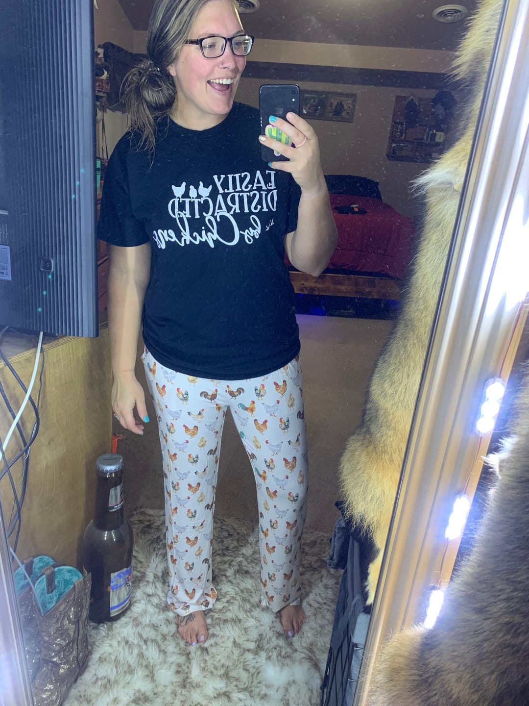 Customer photo review of Chicken Adult Pajamas Pants