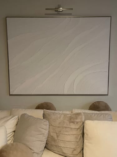 Customer photo review of 3D White Abstract Painting #ABAV371