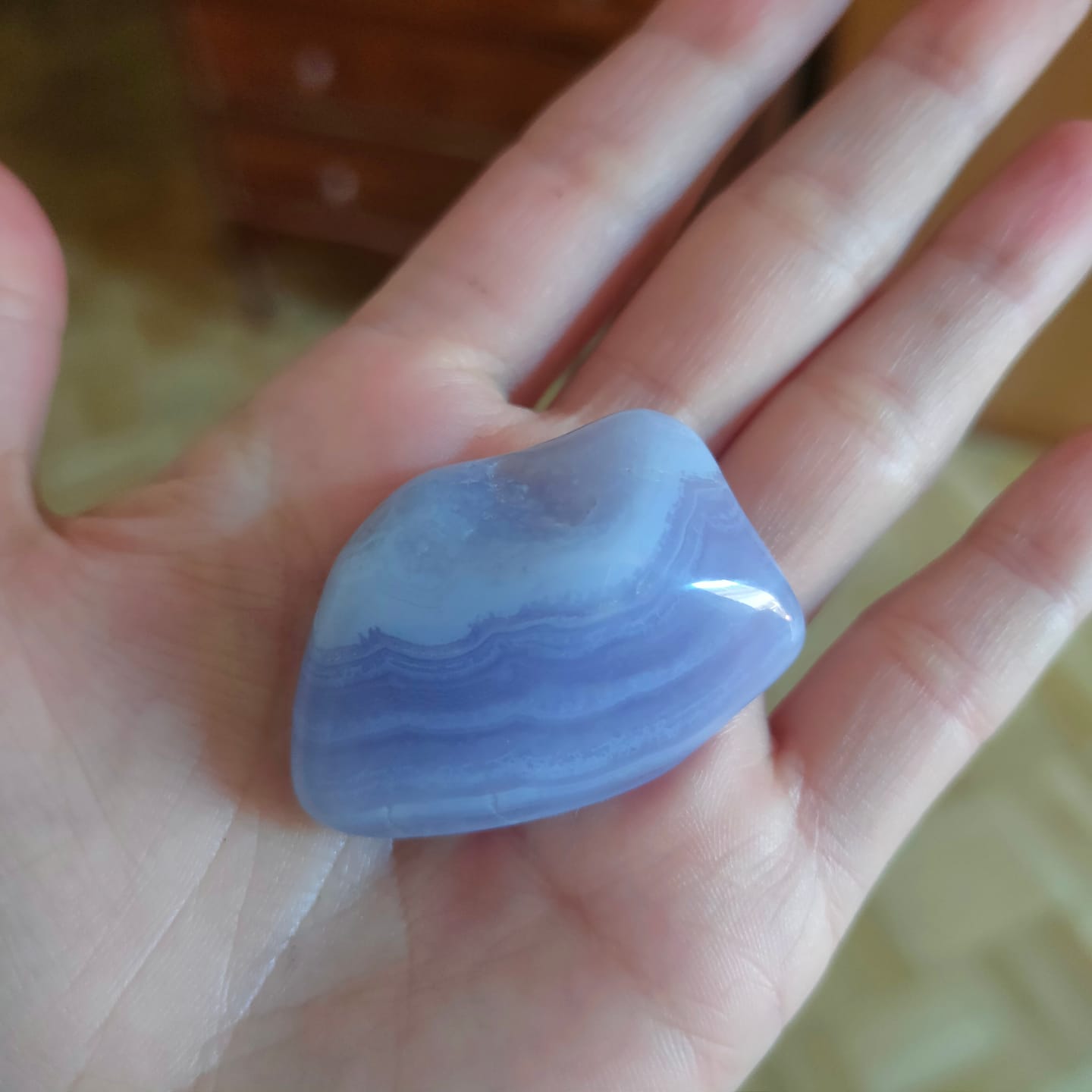 Customer photo review of Calcedonia azul Rodado "A" | Calma - Comunicación
