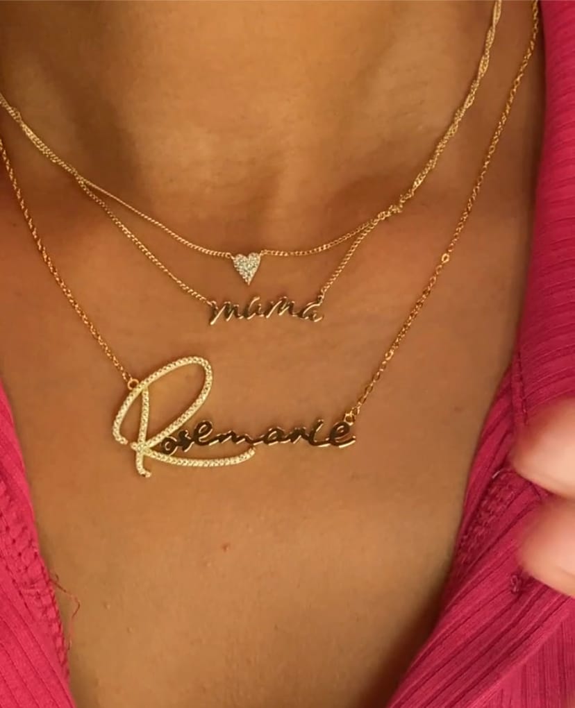 Customer photo review of Signature Custom Name Necklace