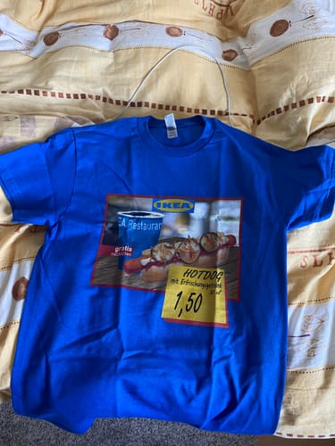 Customer photo review of IKEA HOTDOG T-SHIRT