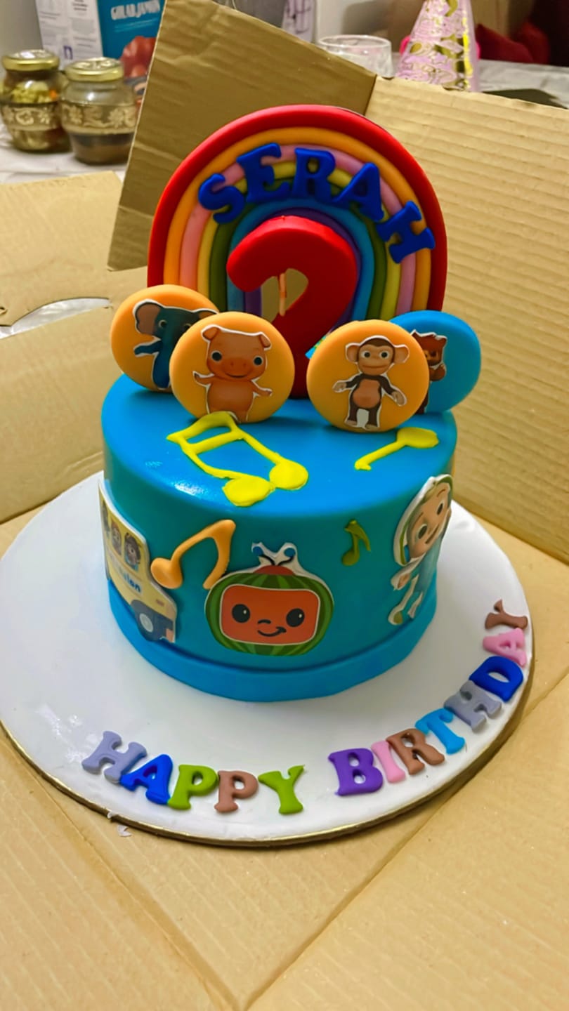 Customer photo review of Cocomelon Animals Cake