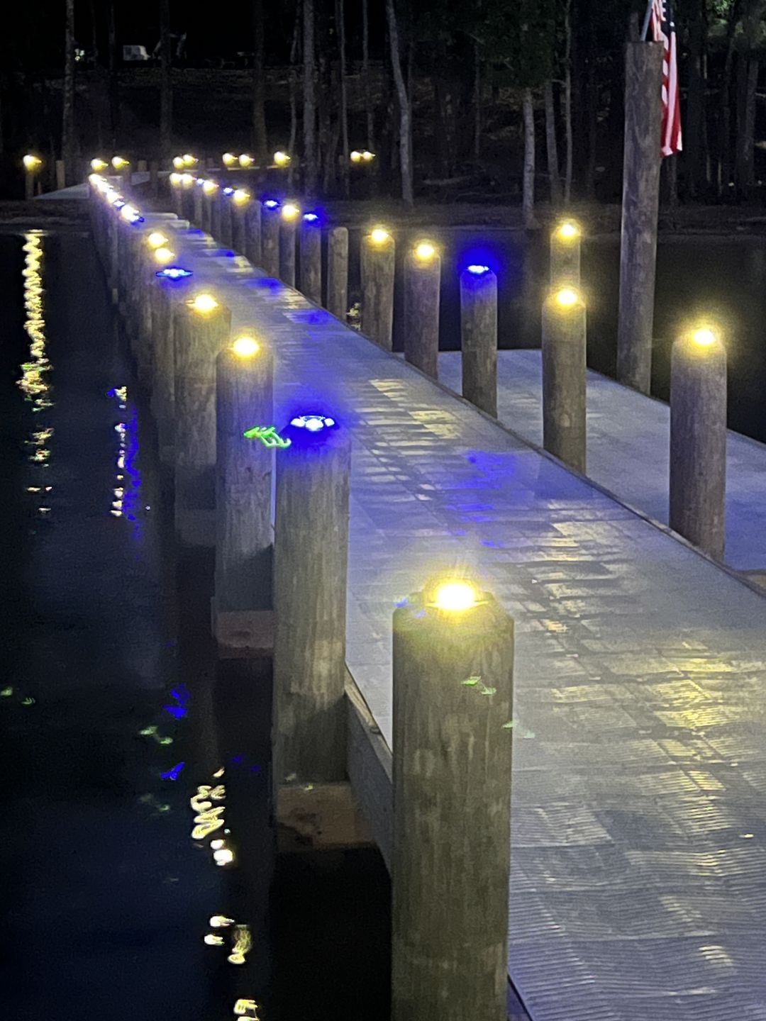Customer photo review of TSUN Grey Shell Blue Solar Deck Lights