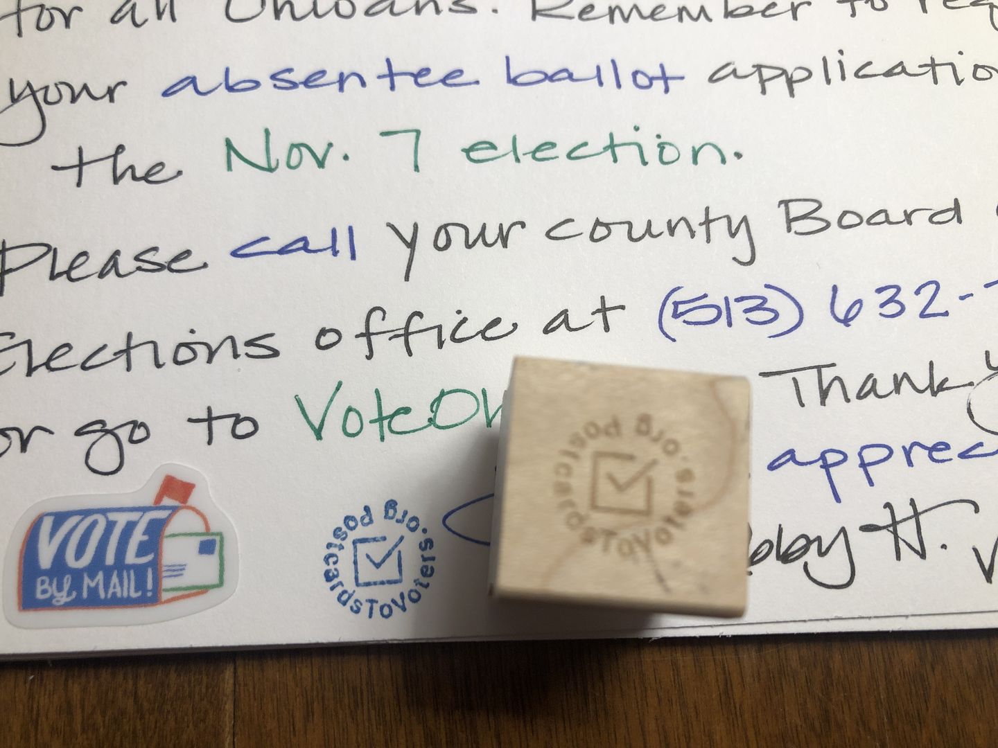 Customer photo review of Small Wood Stamp