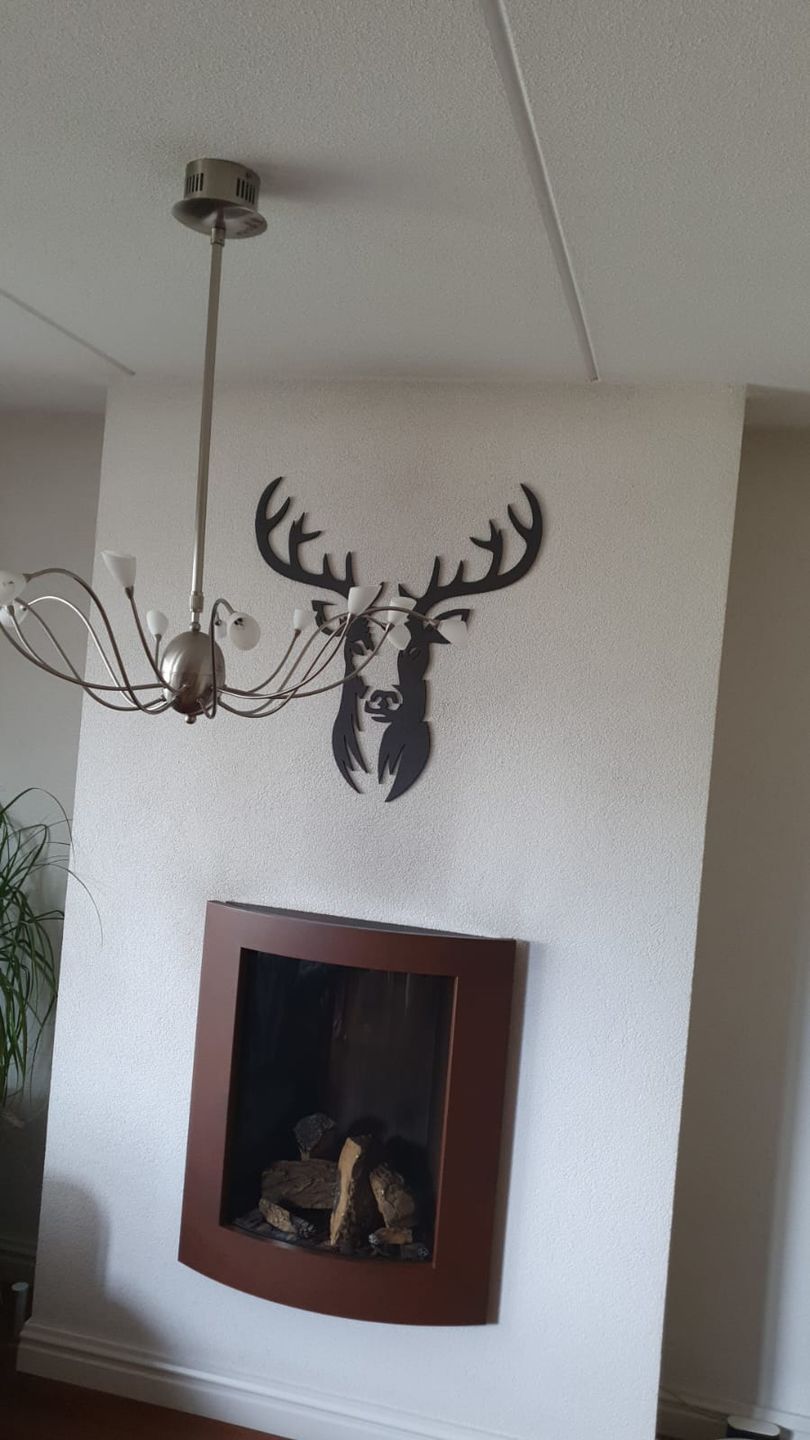 Customer photo review of Wanddecoratie dieren | Hert 2-delig