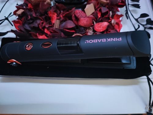 Customer photo review of Piastra per capelli portatile PinkStyle®