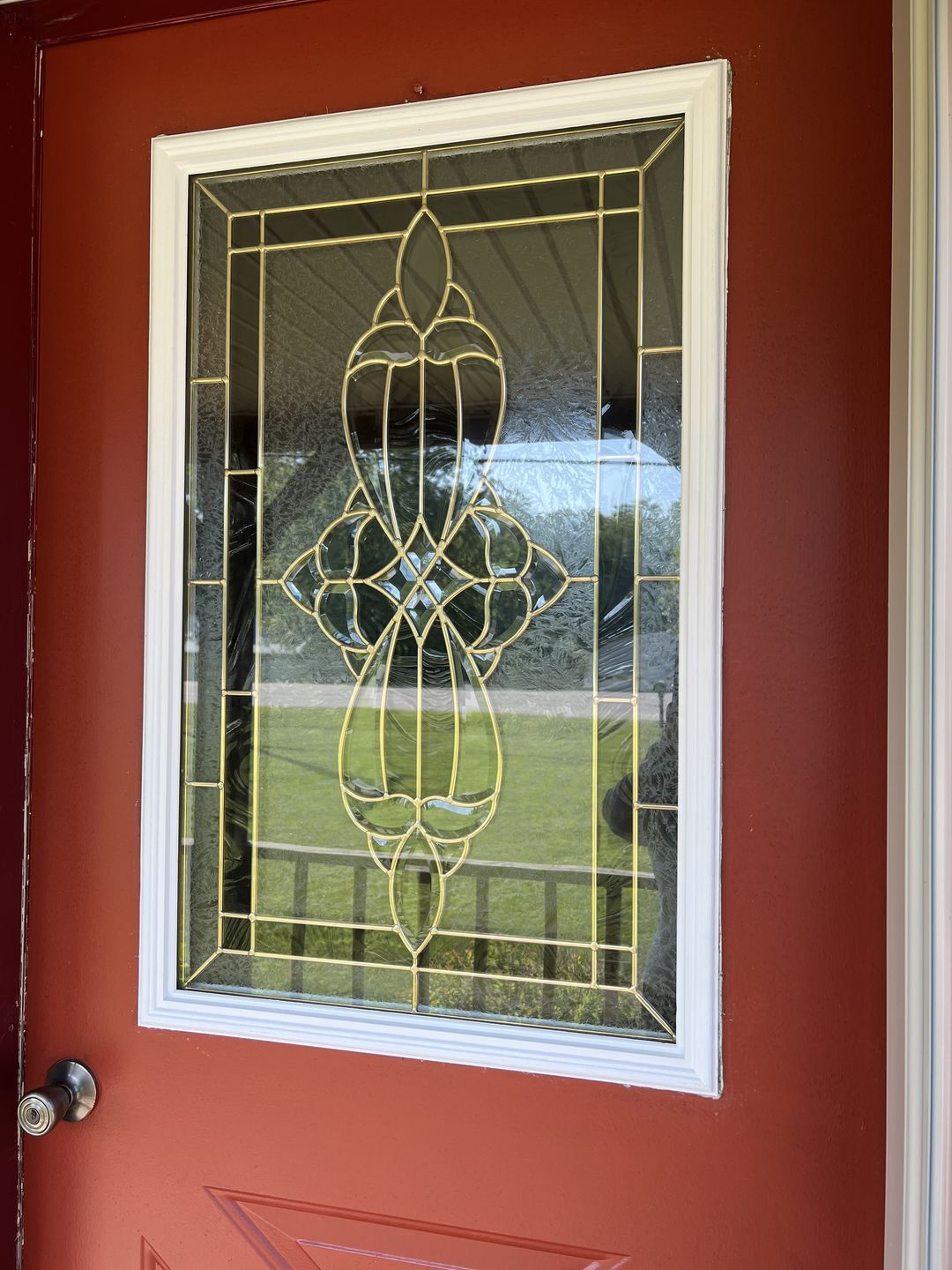 Customer photo review of Wexford Glass and Frame Kit (Half Lite 24" x 38" Frame Size)