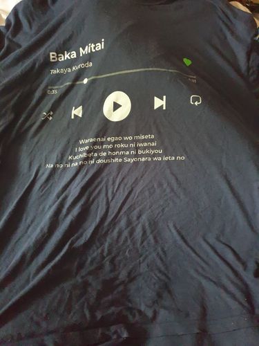 Customer photo review of Your Favorite Song T-Shirt Music Player