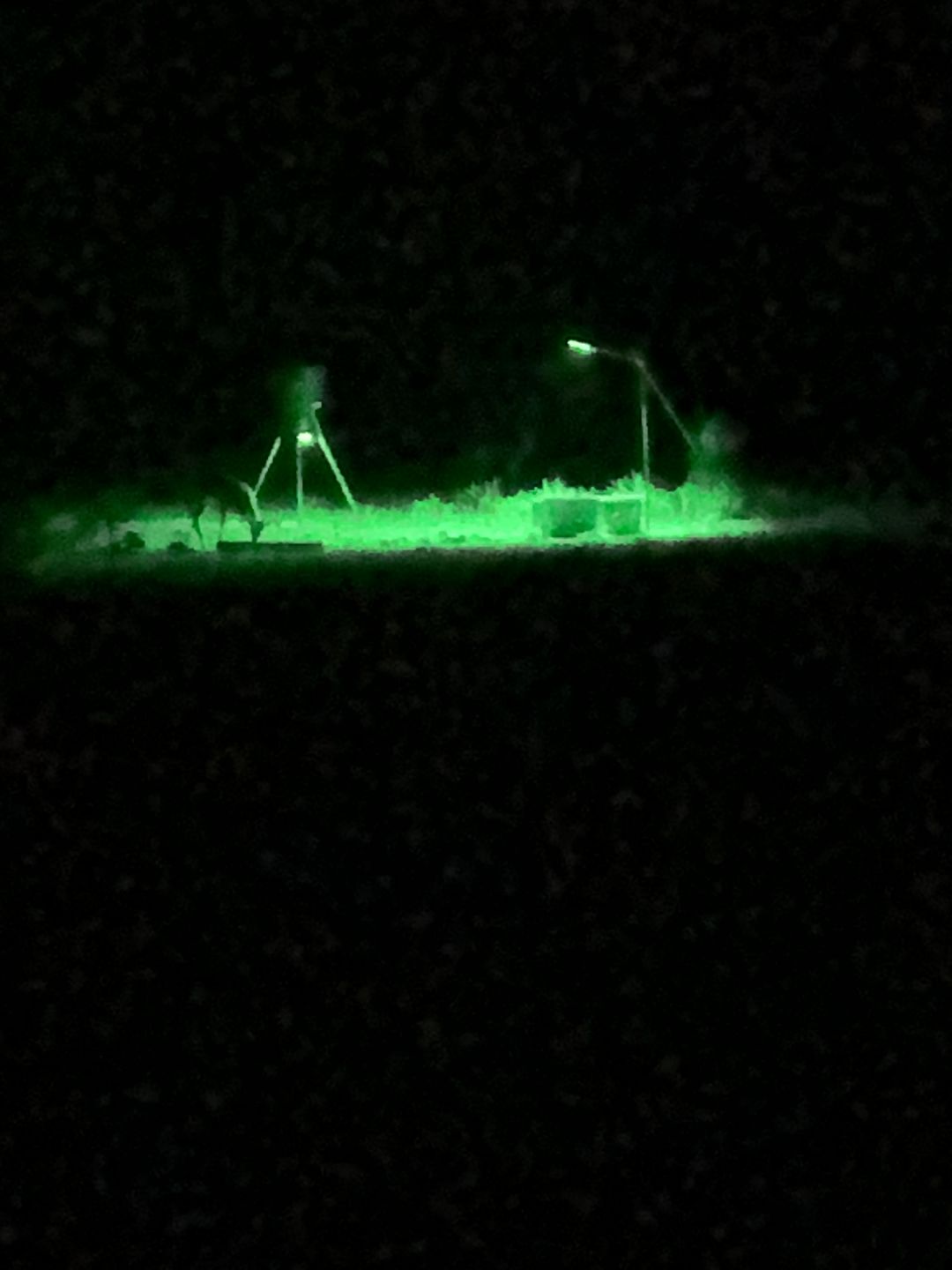 Customer photo review of Solar Green Light for Hunting Hogs Deer,Fish light -15,000lumens
