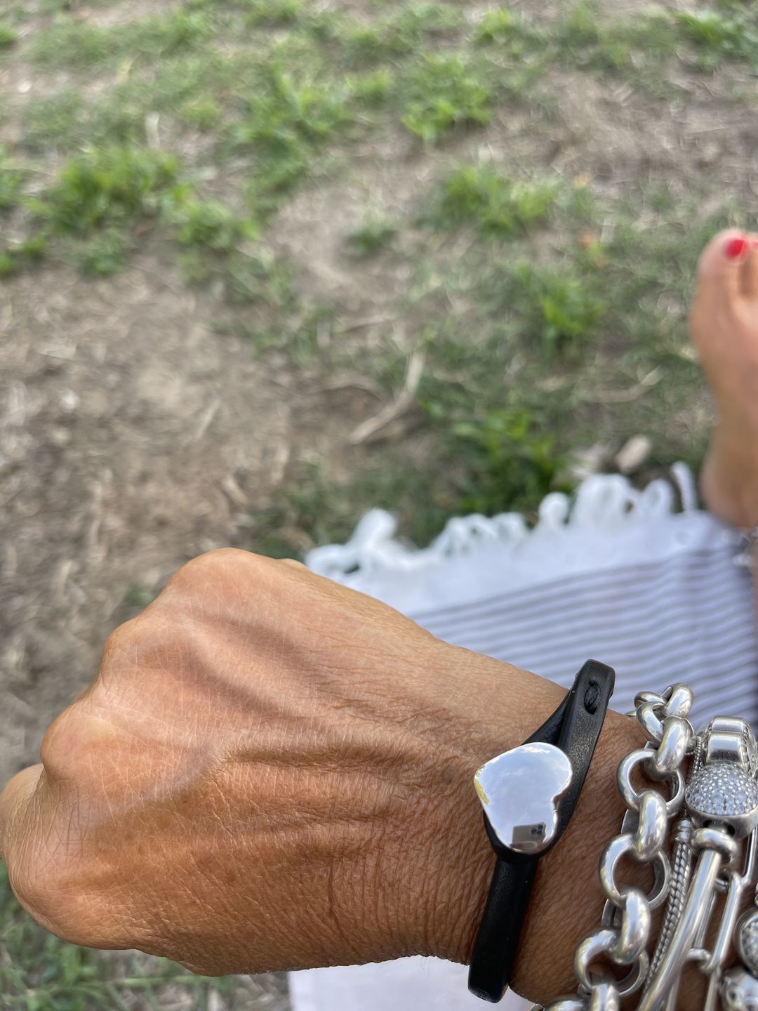 Customer photo review of Bracciale pelle Cuore Mio Palladio Tulsi