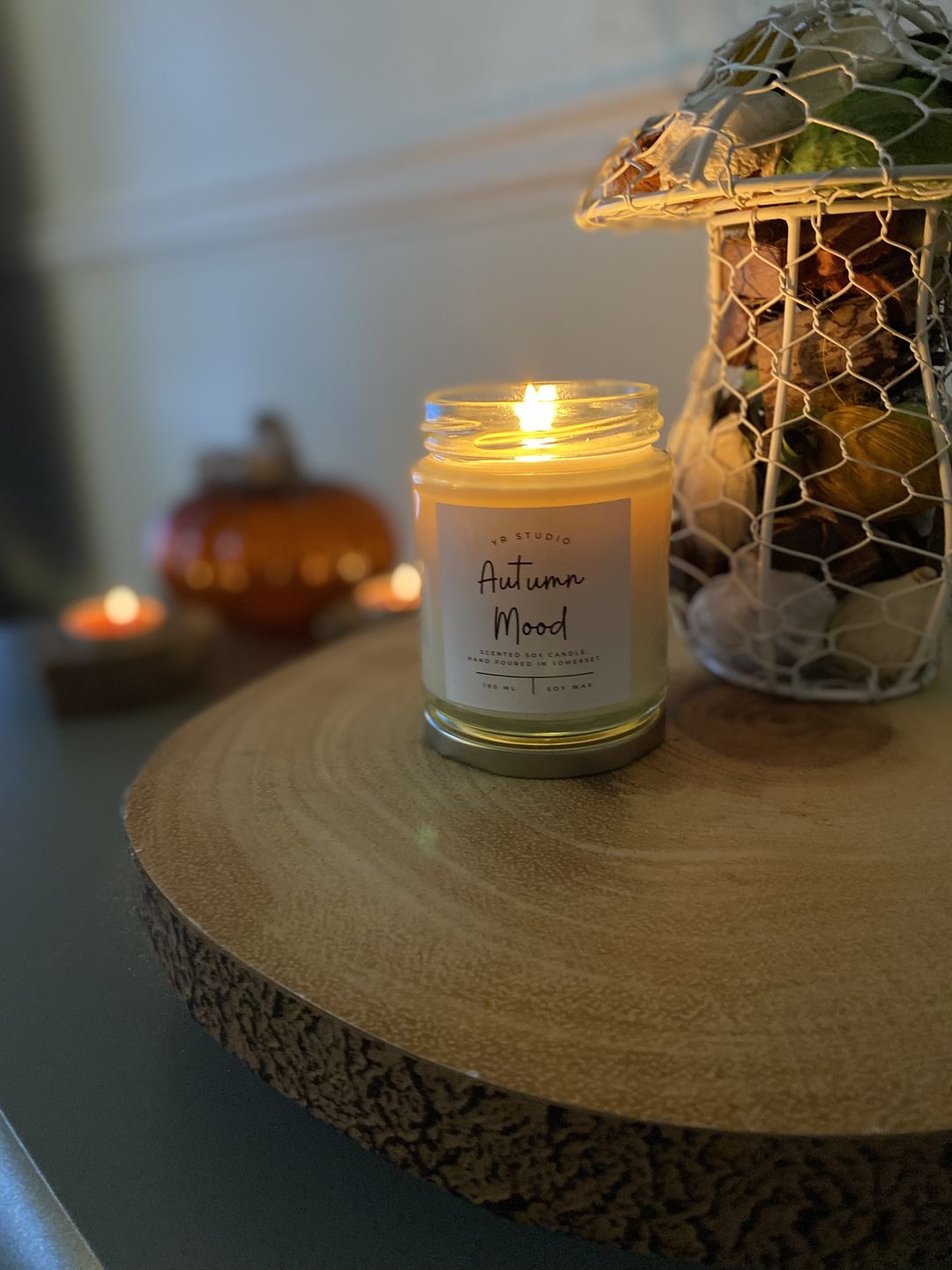 Customer photo review of "Autumn Mood" Buttery Pastry & Cognac Raisins - Soy Candle