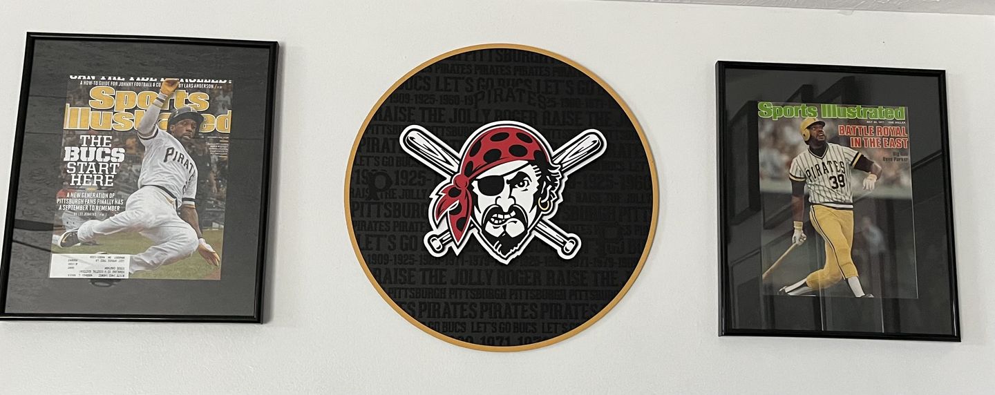 Customer photo review of CRAFT SERIES - Pittsburgh Pirates 3D Embossed Metal Wall Art