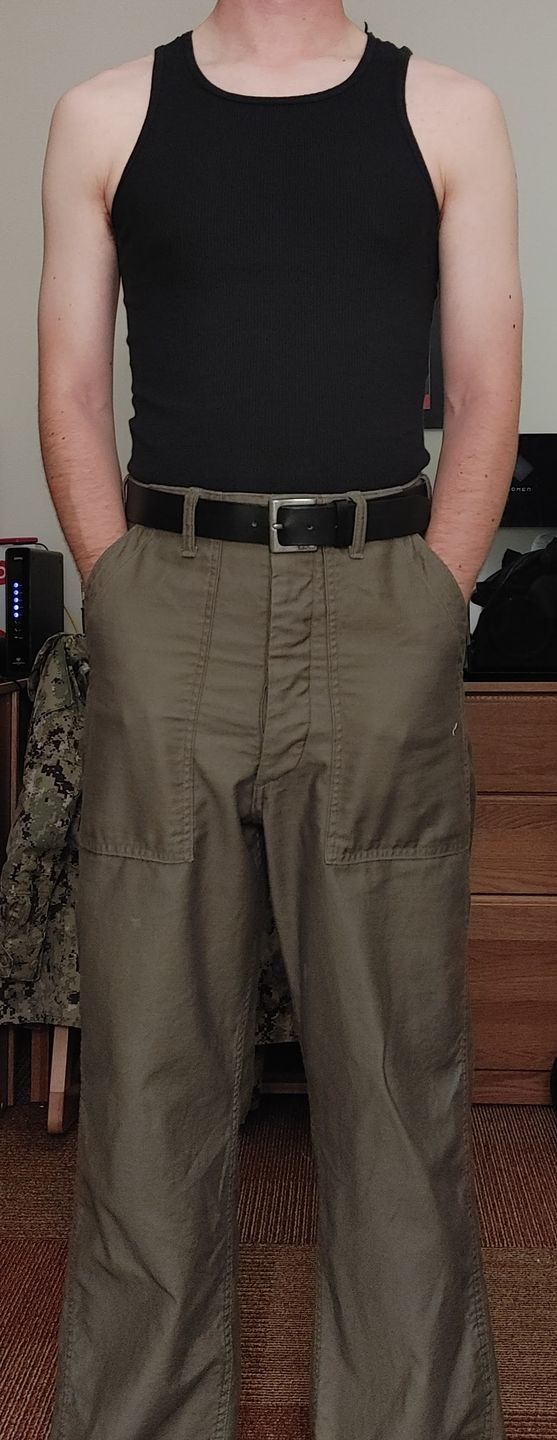 Customer photo review of Vietnam War OG-107 Utility Fatigue Pants