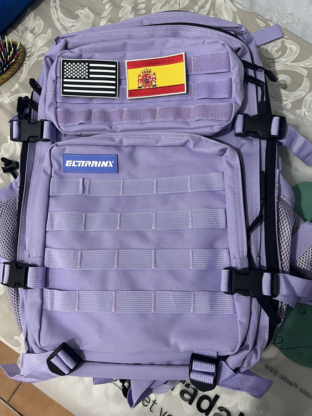 Customer photo review of Parche Banderas Paises Mundo