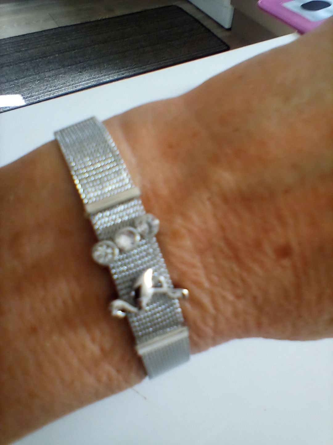 Customer photo review of Mesh bracelet silver