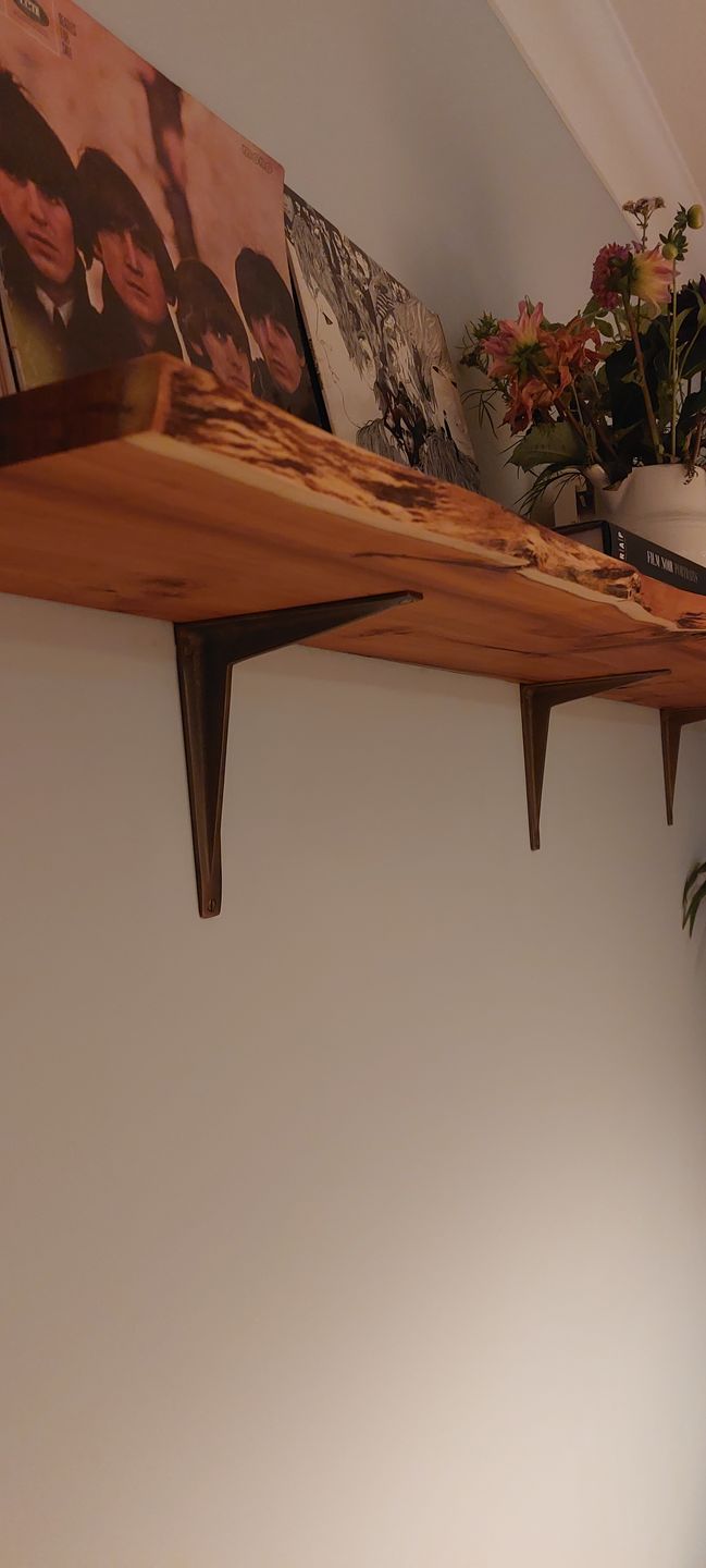 Customer photo review of Heritage Solid Brass Shelf Bracket