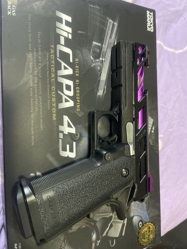 Customer photo review of Bang Bang Custom TM 901S Aluminum Slide Hi-Capa 4.3 GBB Pistol -Black Purple