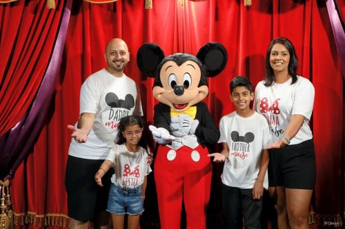 Customer photo review of Family Magic Mouse Matching White T-Shirts