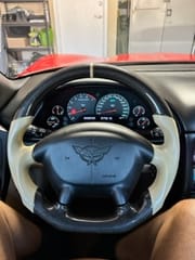 Customer photo review of 1997-2004 C5 Chevy Corvette Custom Carbon fiber Steering Wheel