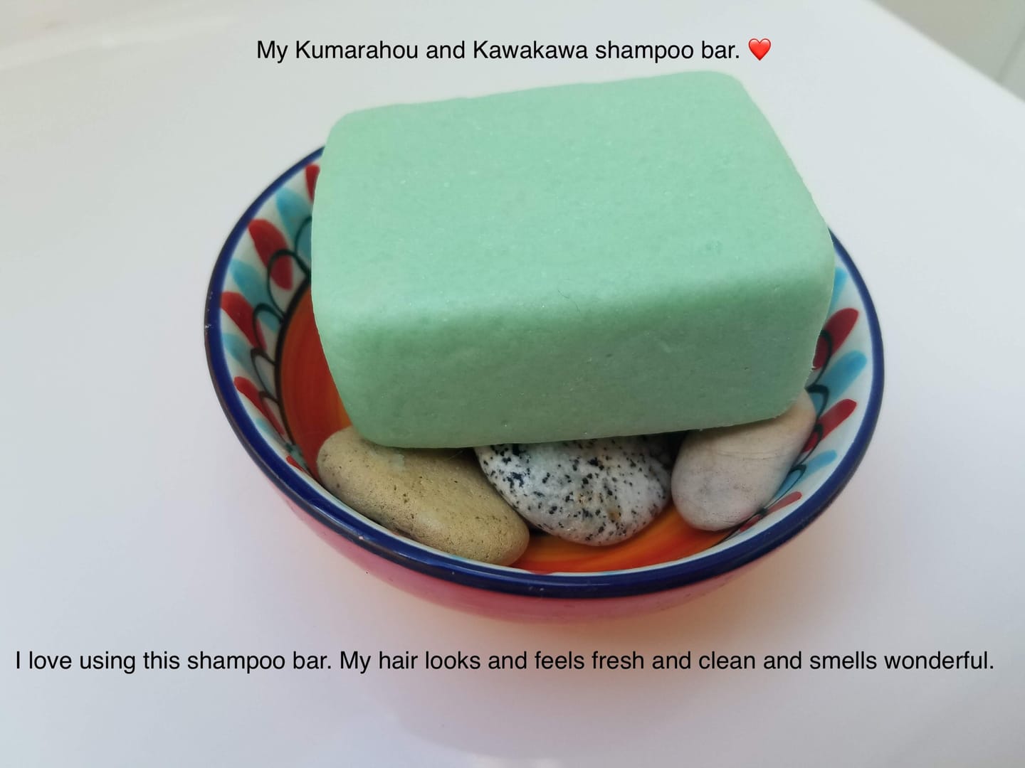 Customer photo review of Kūmarahou & Kawakawa Shampoo Bar