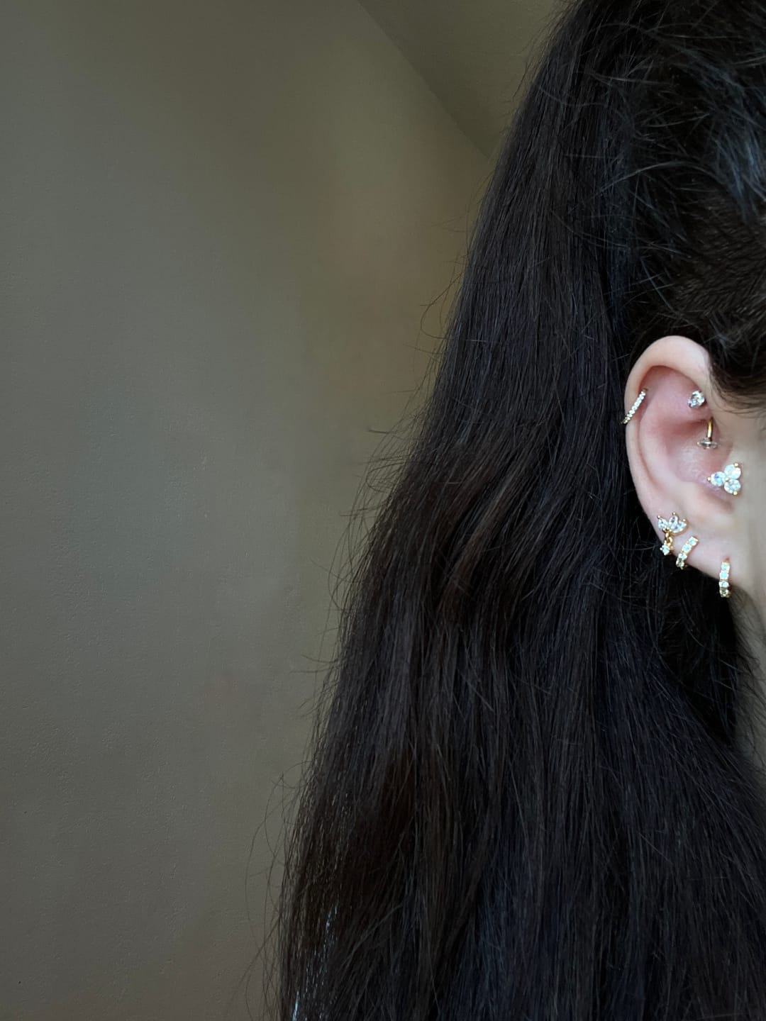 Customer photo review of HI-LIFE Crystal Clicker Piercing