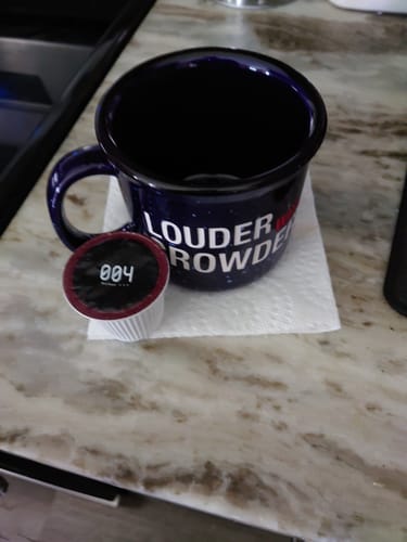 Customer photo review of Premium Dark Roast Kcups