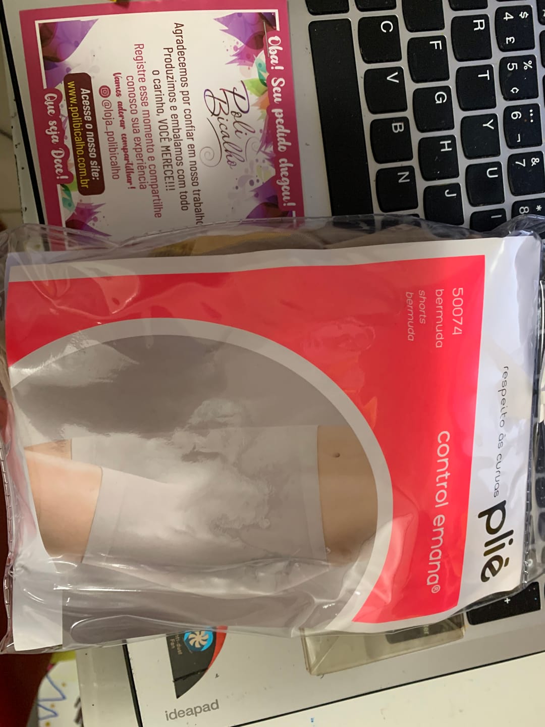Customer photo review of Short Control Cinta Emana - Nude