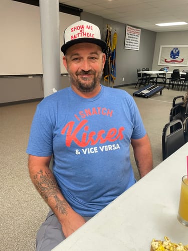 Customer photo review of Snatch Kisses Premium Triblend Tee