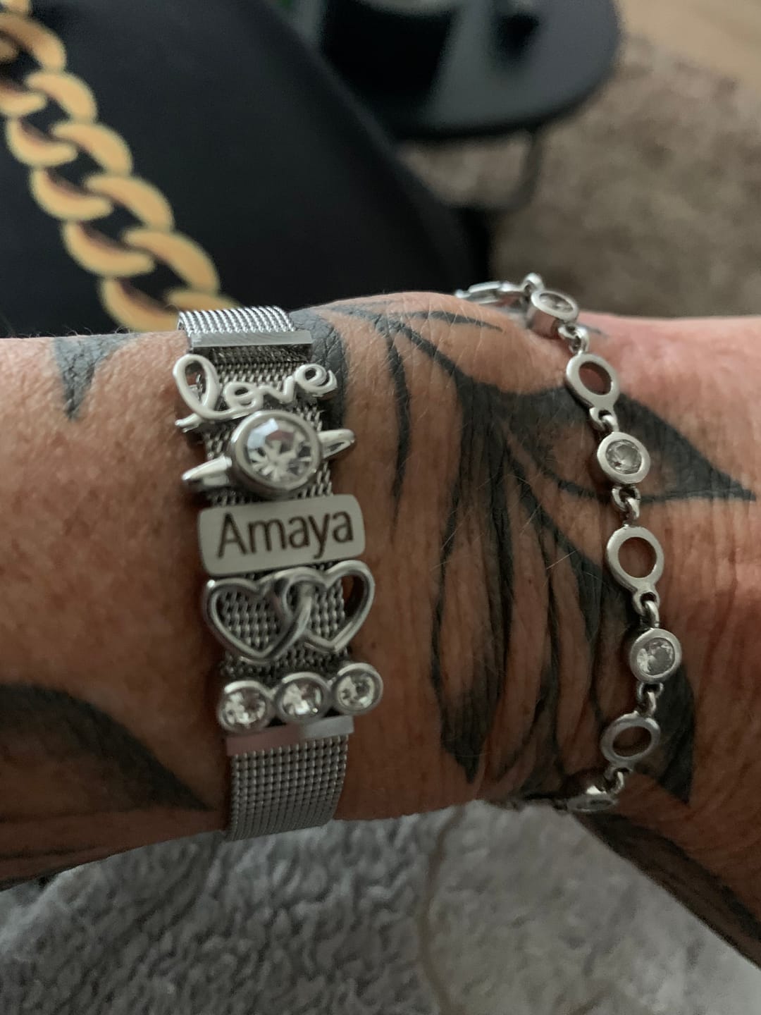 Customer photo review of Mesh bracelet silver