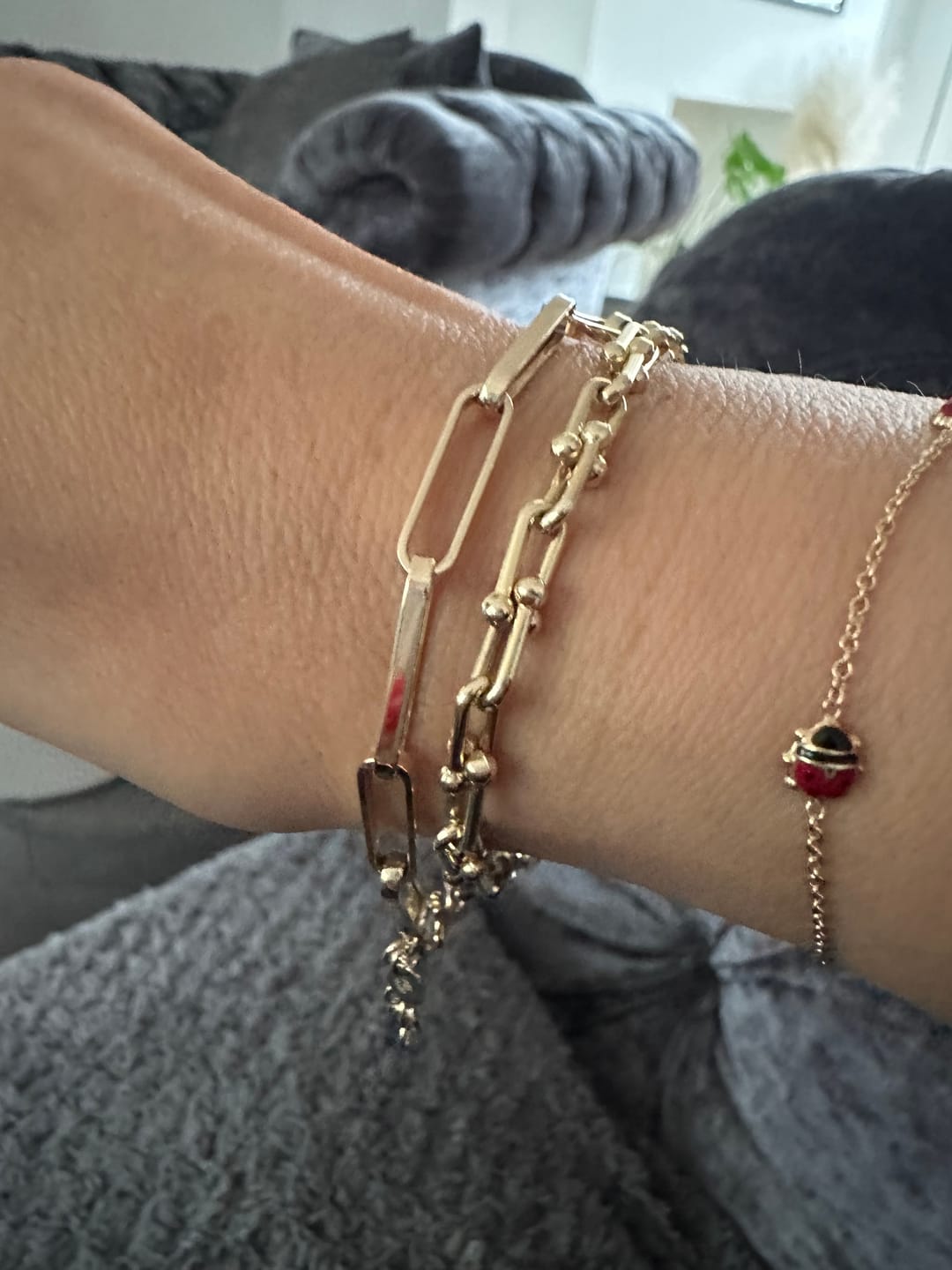Customer photo review of Paperlink Bracelet in 14K Gold