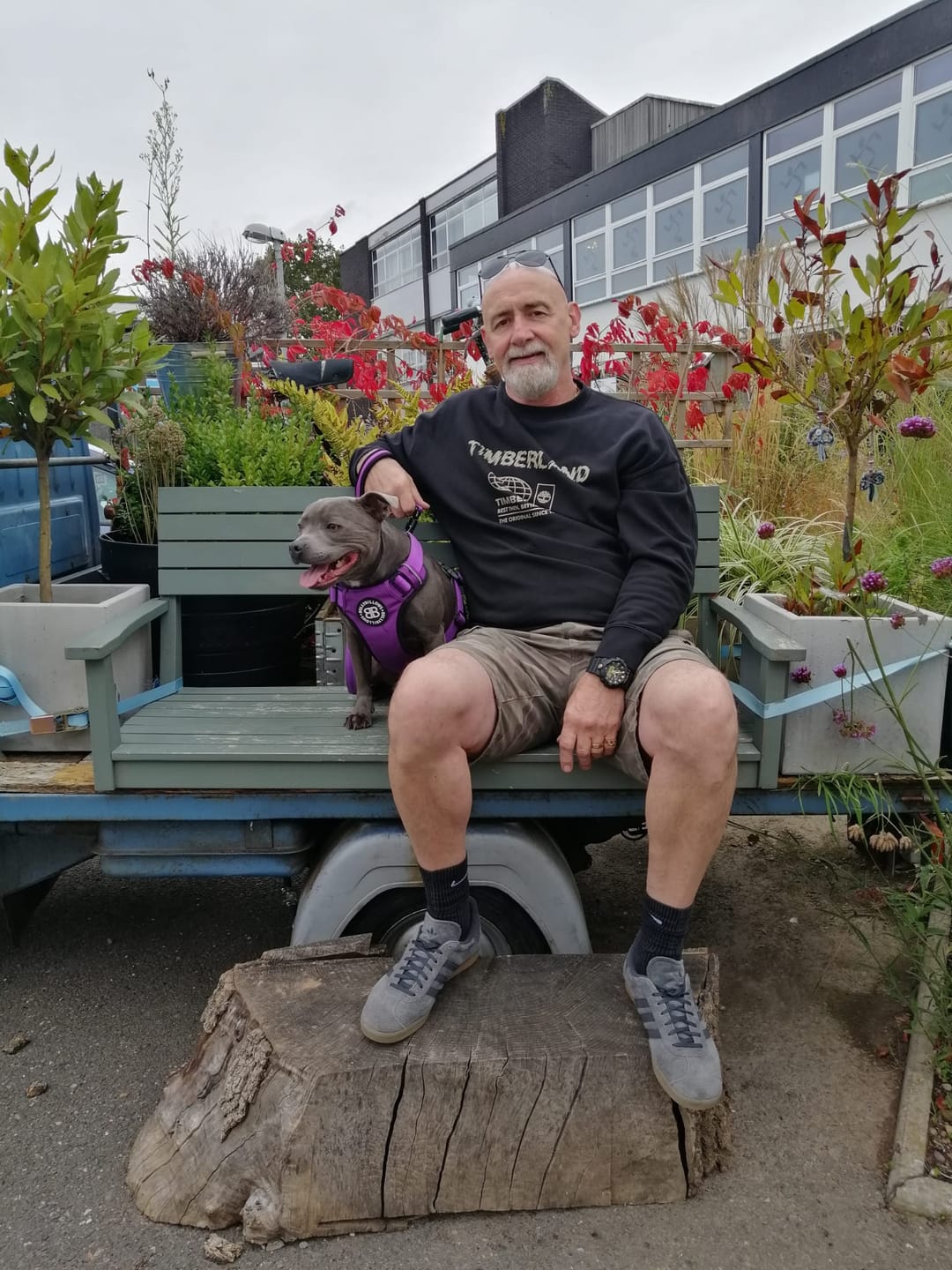 Customer photo review of Premium Comfort Harness | Non Restrictive & Adjustable - Purple