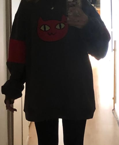 Customer photo review of Cat Sweater