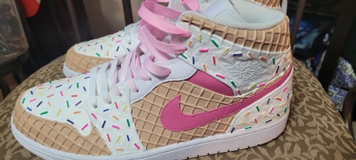 Customer photo review of Ice Cream Jays Sneakers