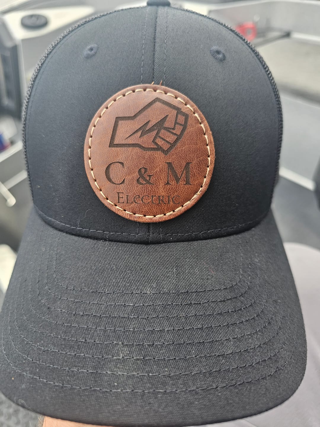 Customer photo review of Richardson 115 Custom Leather Patch Hat
