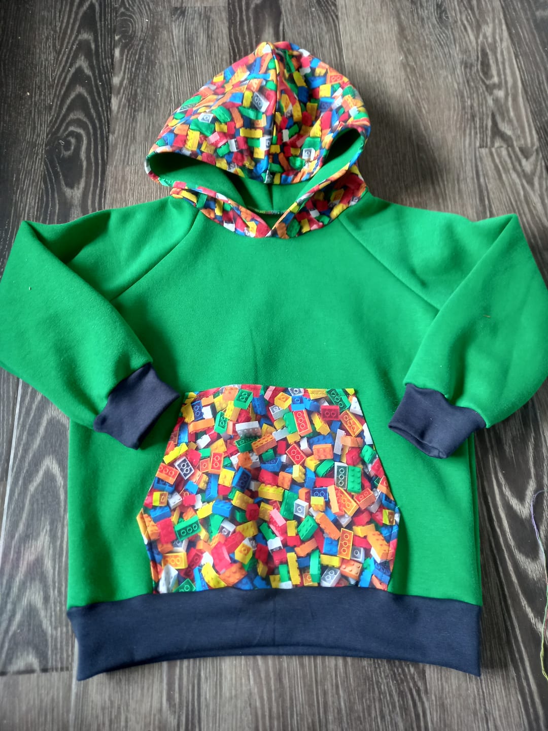 Customer photo review of Lego Blocks Cotton Jersey Fabric