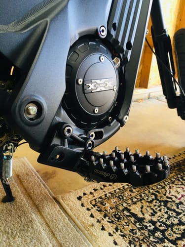 Customer photo review of Talaria Foot Pegs