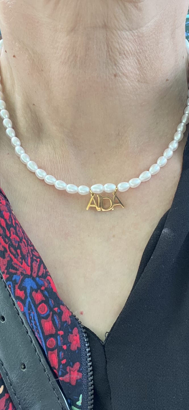 Customer photo review of Collier Prénom Perles