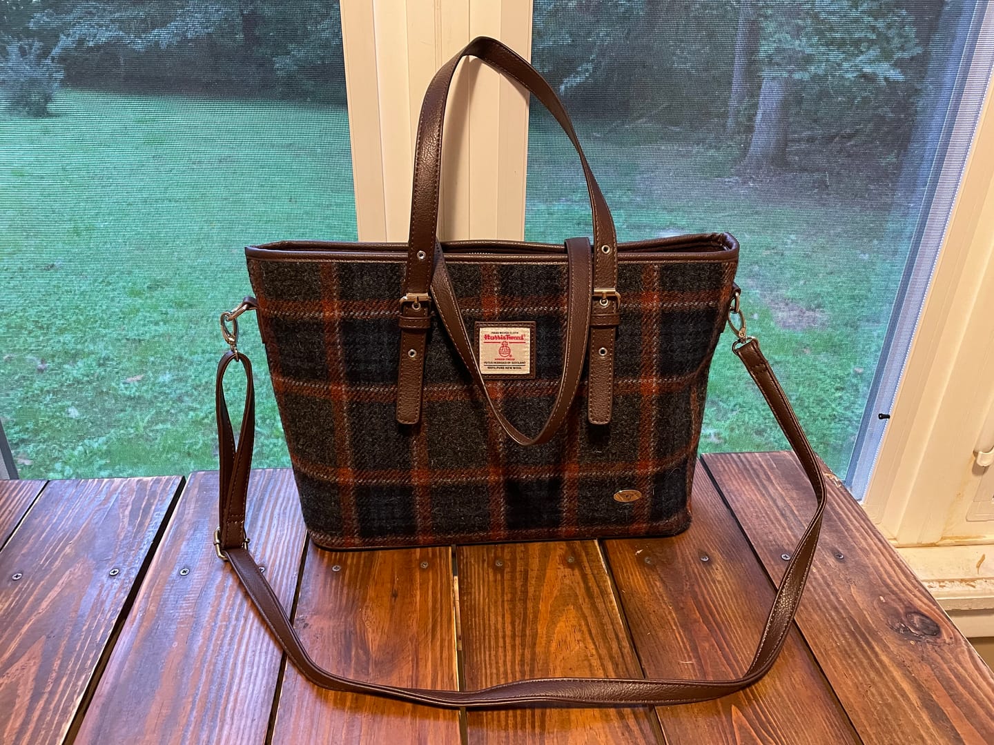 Customer photo review of Harris Tweed Large Tote Bag with Shoulder Strap