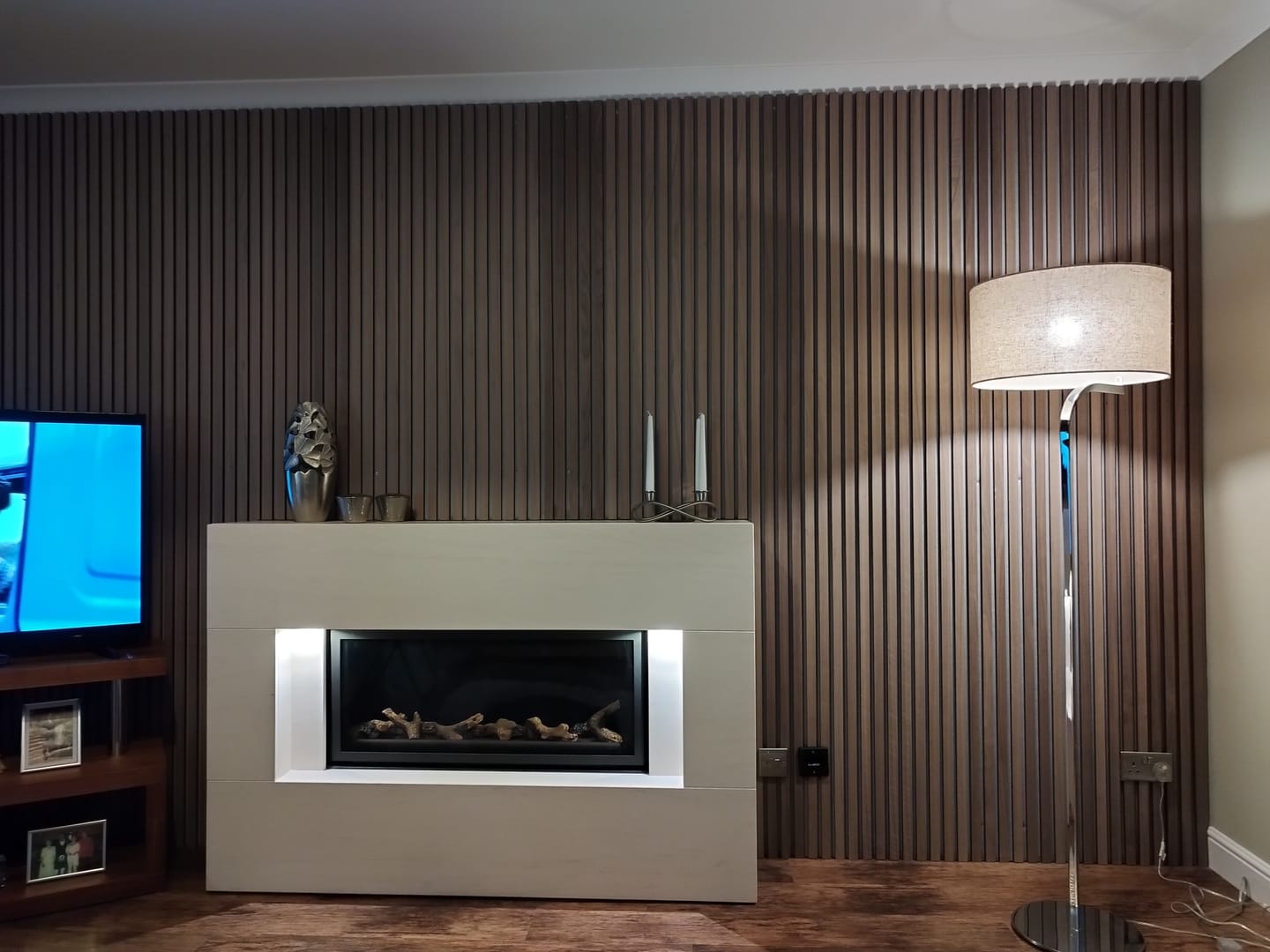 Customer photo review of SlatWall Acoustic Walnut